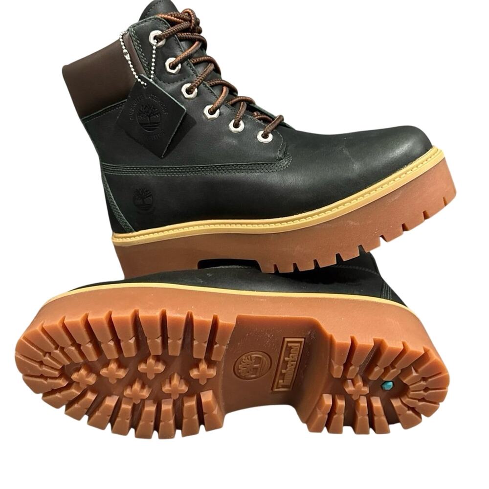 Timberland Heritage Platform 6' W/P Women’s Boots-Dark Green Full Grain-Size: 8